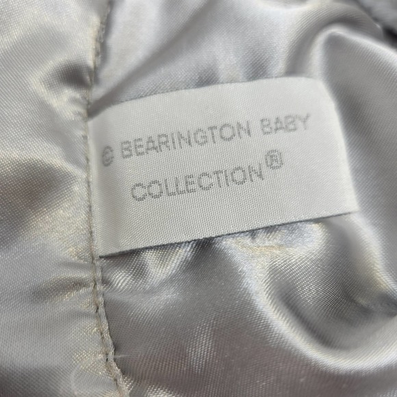 Bearington Baby Collection Gray Elephant Lovey Plush Security Blanket Satin Line - Picture 6 of 7